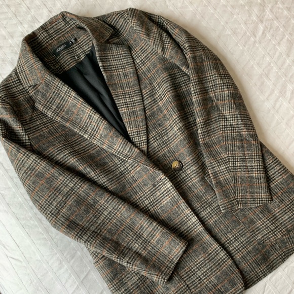 Soaked in Luxury Plaid Boyfriend Blazer